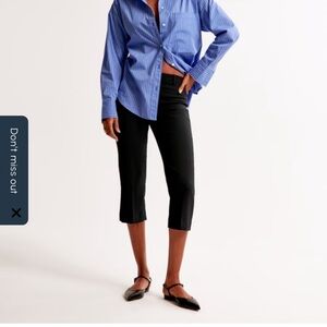 Mid Rise Tailored Capri Pants